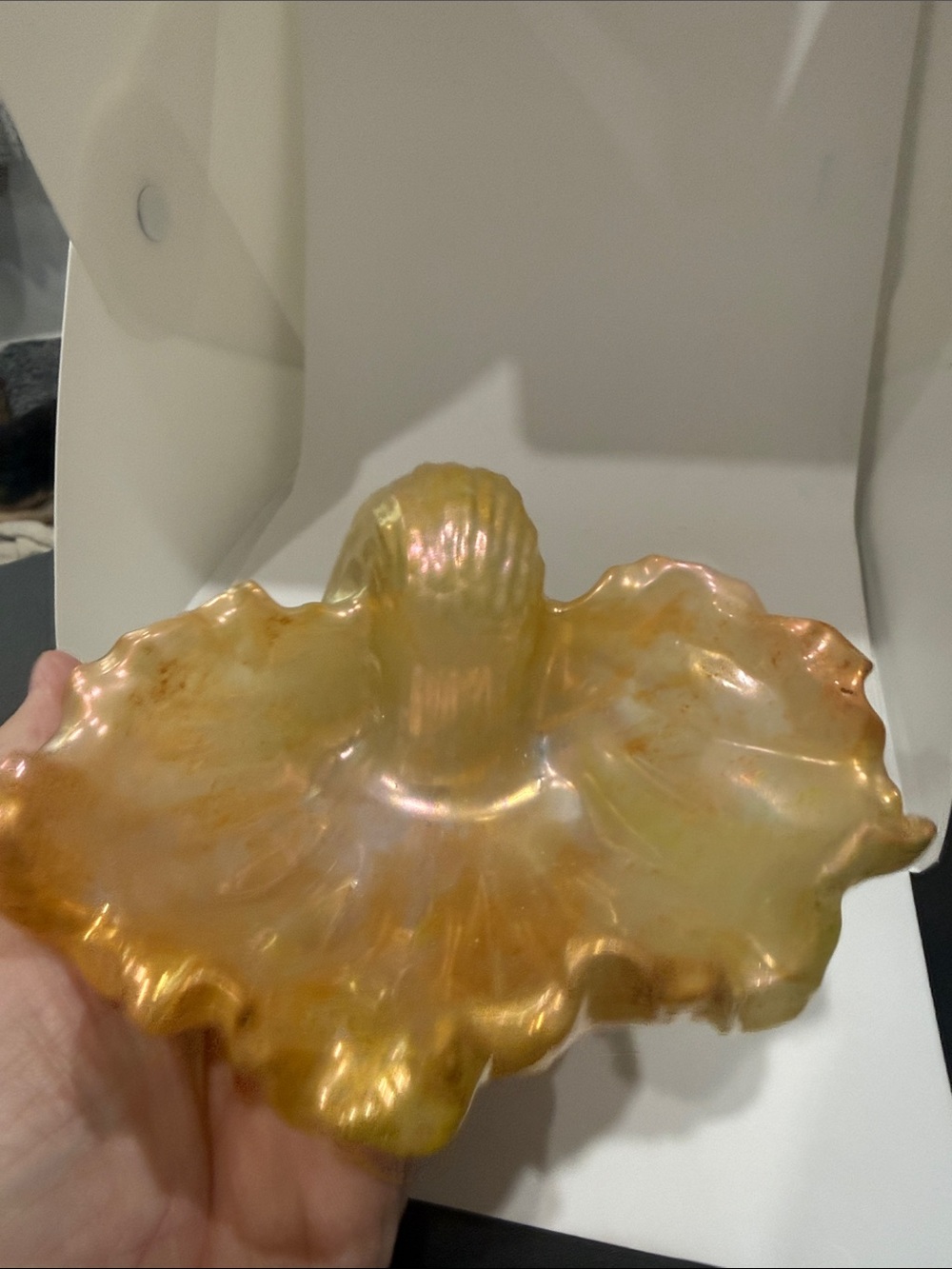 Iridescent Gold Resin Decorative Bowl - Home Art - Picture 10 of 11